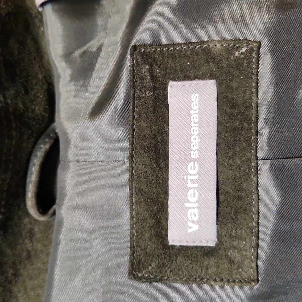Valerie Separates Vintage Olive Green Suede Jacket - Picture 7 of 7